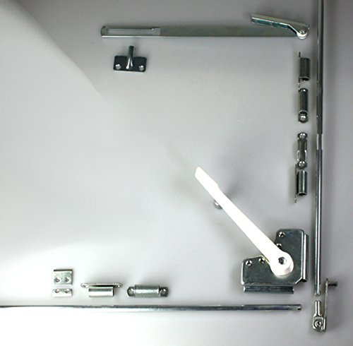 Dreh-Kipp-Beschlag DK17 A weiss zum Aufschrauben Drehkipp Beschlag zum Nachrüsten