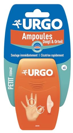 Urgo - Traitement Ampoules - Pansement hydrocolloïde - Petit format Doigts / Orteils - x6 pansements