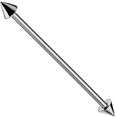 G23 Grade massivem Titan 14 Gauge (1,6 MM) geraden Langhantel mit 6MM Konus Industrial Piercing