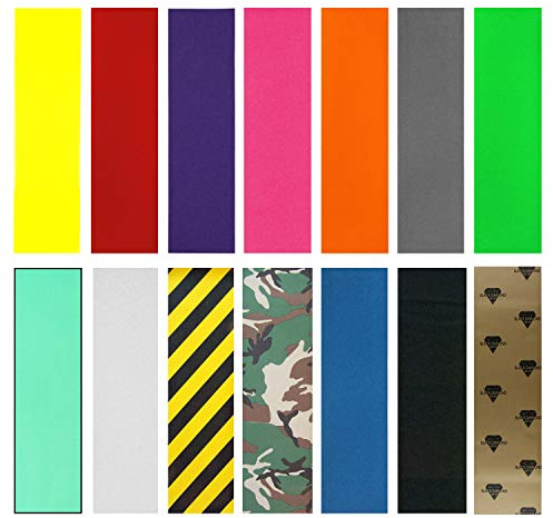 Black Diamond Old School Skateboard Griptape 10 x 34 Grip Tape (10 x 34 Caution, Without Application Kit)