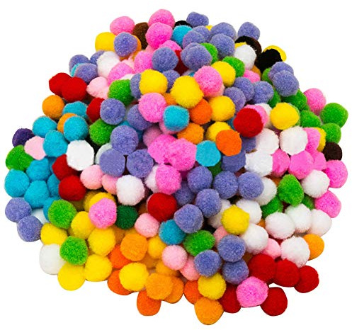 1000 Pieces 10mm Pom Poms Cheerleading Balls for Crafts Making,Hobby Supplies and DIY Creative Crafts Decorations,Assorted Mixed Color Soft Flutty Mini Pom Poms for Kids Art (1000-10mm)