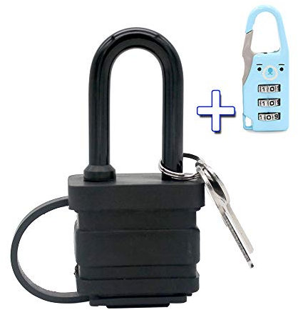 Lucchetto laminato impermeabile, corpo largo - Lucchetto esterno resistente alle intemperie, Lucchetto con serratura master, Serratura in acciaio laminato (corpo da 40 mm) (1 pack)