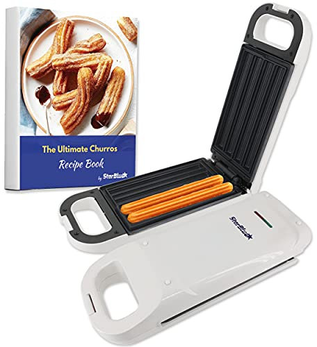 StarBlue Appareil A Churros Avec Livre De Recettes Inclus, Cuisson Saine Et Sans Huile En Quelques Minutes, 220-240 V Ca, 50/60 Hz, 750 W, Prise Europeenne