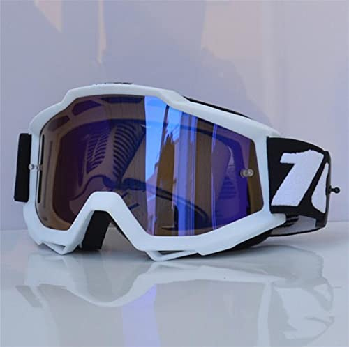 Youehsent Gafas Moto,Moto Gafas Gafas de Motocross Gafas Fuera de la Carretera Dirt Bike Motocicletas Cascos Gafas Ski Sport Glasses Mountain Bike Gafas Gafas Motocross (Color : White)