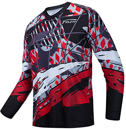 Weimostar Radfahren Jersey Herren Mountainbike Motocross Jersey Langarm MTB T-Shirt