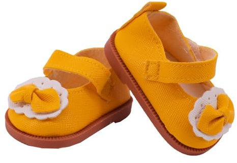 Aeromdale Puppenschuhe Bowknot Gummischuhe 7 cm Schuhe für 45,7 cm amerikanische Puppe 46 cm Mädchenpuppen 43 cm Puppenzubehör - nq643-1 Paar