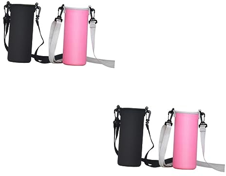SUPVOX 4pièces Housse De Bouteille Eau Néoprène Pochette Pratique pour Gourde Et Transport pour Activités Extérieures Noir