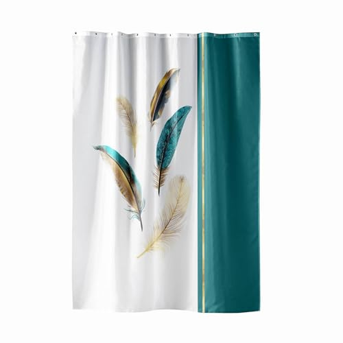 douceur d'intérieur, Duschdraperi med krokar (180 x 200 cm) Plumiss, polyester med metalltryck