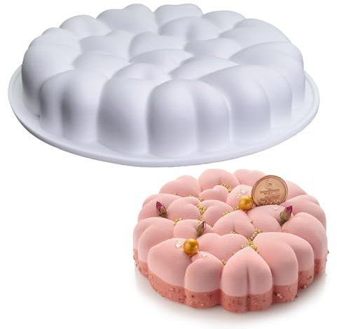 SEABABOO Stampi In Silicone Per Torte 20cm Stampo Per Torta In Silicone Rotondo Stampi Da Forno Antiaderente Teglia Da Forno Per Torte Per Pane Tortamousse Frittelle