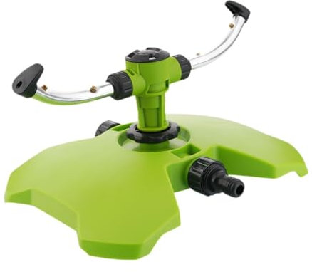 FewNvWa 2-Arm Rotierender Rasensprenger Automatisch 360° Bewässerung Premium ABS+Metall Garten Sprinkler Für Rasen Garten Hof Landwirtschaft