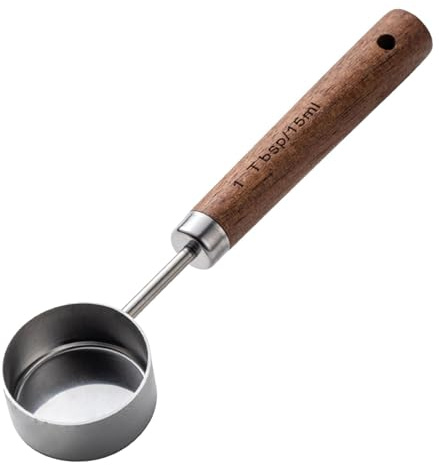 Fenteer Baking Seasoning Spoon Round Tablespoon Professional Kitchen Measuring Cups Spoon for Kitchen Gadgets Cookware, Sliver