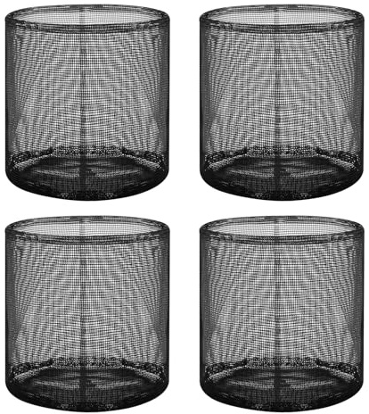 zhongko 4 Pcs Aquatic Pond Planting Bags, Round Reusable Mesh Pond Grow Bags, Aquatic Terrestrial Universal Plant Pot for Water Lily Aquatic Potato Onion