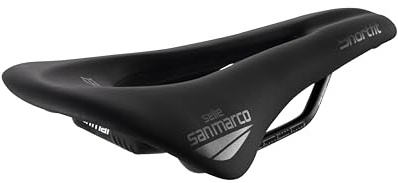 Selle San Marco SHORTFIT 130 Dynamic – Selle Vélo Route Courte et Ergonomique avec Trou Central, Rails en Acier Manganèse – Taille S3, Noir