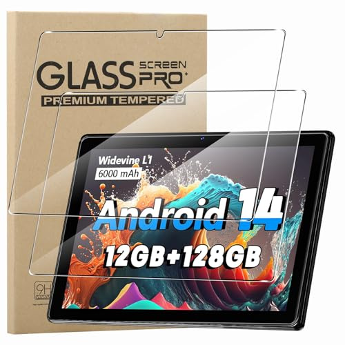 KZIOACSH 2 Pack Screen Protector for Hasskya Android Tablet/Hasskya K70 10.1 Inch, Ultra Clear 9H Hardness Touch Sensitive Anti-Scratch Anti-Fingerprint Protective Tempered Glass Screen Guard