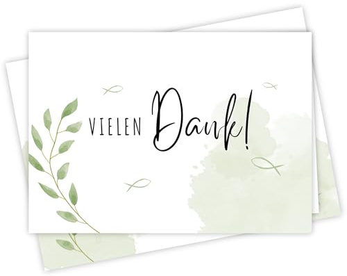 møij 12x DANKEKARTEN + Umschläge zur Konfirmation, DIN A6, zum Ausfüllen für Mädchen und Jungen