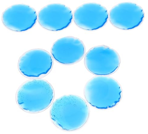 MOTHNUR 10 Stück Runde Pvc kühl Wärmekompressen Wiederverwendbare Augenpads gegen Augenringe und Schwellungen Vielseitig für Kalte oder Warme Therapie bei Müden Augen Langlebig und