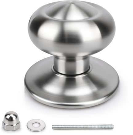 GANZTECH 70mm 1 Piece Nickel Spanish Style Aerospace Grade Stainless Steel Spherical Round Door Handles. Suitable for All Indoor and Outdoor Doors.