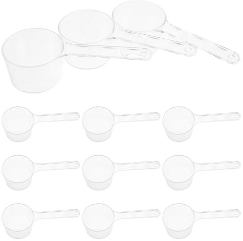 NOLITOY Cuchara Medidora de Mascarilla Facial Transparente con Escala Graduada 20 Ml Herramienta Reutilizable para Mezclar Polvos y Líquidos Adecuado para Cuidado Piel y Reutilizable