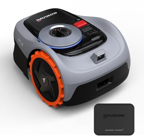 Segway Navimow i105E Robot Tondeuse sans Fil périphérique et 4G Module (expédié séparément), rec. 500 m², Max. 600 m², RTK+Vision, Tondeuse primée, Protection des hérissons