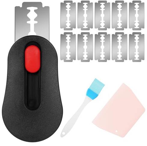 AYESY Cuchillos de Pan, Cuchillo de Panadero Compacto para Marcar Masa con 11 Cuchillas de Acero Inoxidable, Extraíble y Magnética Herramienta, Cocina Profesional