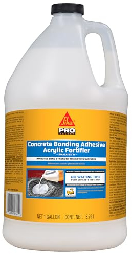 SIKA - SikaLatex R - Concrete Adhesive Glue, White - Admix for Portland-Cement Mortar/Concrete - Resistant to Freezing and thawing Damage - 1-Gallon (Pack of 1)