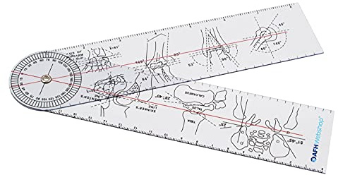 Winkelmesser | Goniometer aus Kunststoff | Typ 1.0 | Skalierung auf dem Schenkel bis ca. 18 cm