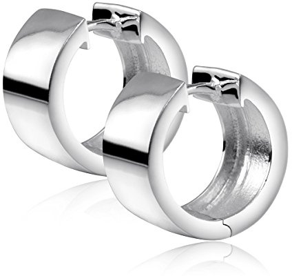 MATERIA Damen Creolen Silber 925er 15mm Schmuck Ohrringe breit mit Geschenk-Box - Made in Germany #SO-355