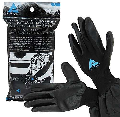 Maniatuning - Guantes en latas para montar cadenas de nieve con manga impermeable