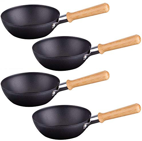 Syntrox Germany Wok-Pfännchen Schüssel Wok Pfanne Bambus Zubehörteil/Erweiterung für Raclette RAC-1200W Basel und RAC-1200W Liestal (4)