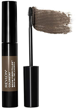 Revlon ColorStay Brow Fiber Filler, Longwearing & Volumizing Waterproof Eyebrow Gel, 304 Grey Brown, 0.23 fl. oz.