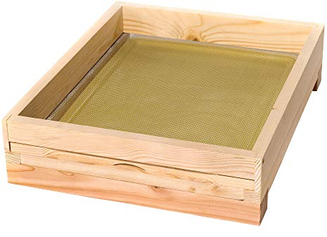 Hoher Gitterboden Zander mit Fluglochkeil und Varroaschieber - Beute Imkerei