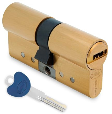 Amig - Cilindro de seguridad - Fabricado en Latón - Medida: 80 mm (35-45) - Protección Antitaladro y Anti-Bumping - Acabado: Mate
