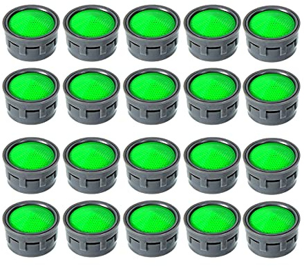 WMLBK 20PCS Basin Tap Filter-Tap Aerator- Faucet Plastic Insert Replacement Nozzle Filter - Faucet Flow Restrictor Replacement Parts for Kitchen,Bathroom