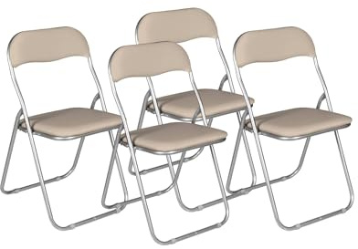 Dmora Dmor Faltstuhl Marbella Beige 4 Polsterstühle
