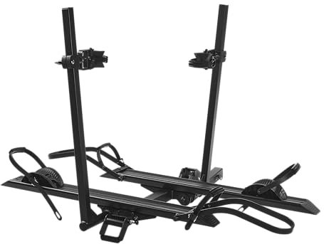 Young E-Bike-Anhängerkupplung, Plattform-Stil für Autos, LKWs, SUVs, Minivans, Wohnmobile, passend für E-Bike mit bis zu 12,7 cm dicken Reifen, 90 kg Kapazität, Anti-Abfall-360°-Wirbel-Struktur