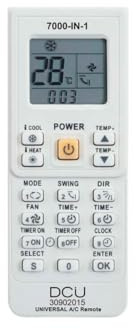 DCU TECNOLOGIC - Mando Universal para Aire Acondicionado 7000 en 1 - Compatible con el 99% de Las Marcas - Distancia: 8 Metros