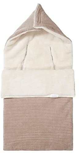 Koeka Winter Fußsack - Universal Für Babyschale Gruppe 0+ - Plüsch - Mit Kapuze - Vik - Cord - Flauschig - Waschbar -