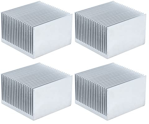Aluminium Pin Fin Kühlkörper Eloxiert für LED Elektronik und CPU Modul 60x60x39mm, 4 Stück (Ohne Kleber)