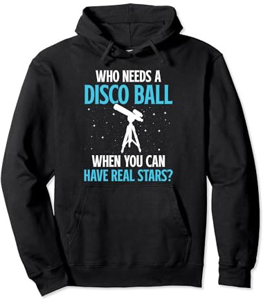 Teleskop Nachthimmel Uhr Sterne Astronomie Liebhaber Pullover Hoodie