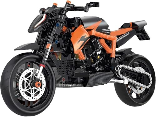CIJINAY Kit di Costruzione Tecnica per Moto Superduke 1290R - 579 Blocchi di Serraggio Technic per Modellismo Moto MOC Supermoto - Giocattolo Regalo per Bambini e Adulti