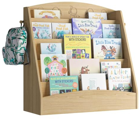 NACHES Kinder Bücherregal für Kinderzimmer, 80x30x75cm (Natur)
