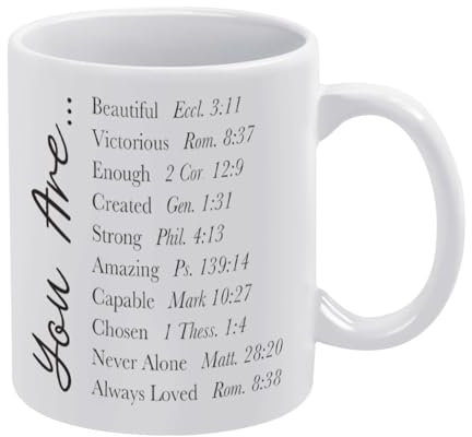 PIBONTO Inspirational Christian Motivational You are Dad Coffee Mug, Fathers Gifts from Daughter, 11oz Ceramic Coffee Cups Gifts for Dad, Birthday Fathers Day Christmas Novelty Gift