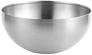 KXQYIKYI Tazón gran capacidad de acero inoxidable fruta de metal ensaladera tommy ramen tazón cubierta de mesa contenedor de alimentos. (Color: plata)
