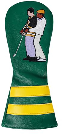 Funny Golf Head Covers - Premium Leather Driver Headcover, Fairway Wood, and Hybrid Covers - Inspired Design with Premium Embroidery - Unique Golf Gift & Accessories for Men and Women Golfers (HYBRID)