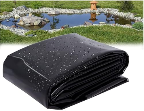Dtyubfg Bache Bassin, 2 x 6 m Bache Noire Agricole, Bache Bassin Exterieur, Réutilisable Bache Noire, Bache pour Bassin Idéal pour la Maison Le Jardin Le Bâtiment la Serre ou Dautres Occasions