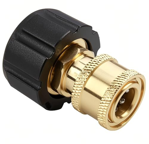 M22 Adapter to 1/4 Inch Quick Connect Pressure Washer Adapter, Brass Internal Thread Fitting for Titan, Michear Hose Conversion, M22 Connector for Pressure Washer Hose Fitting