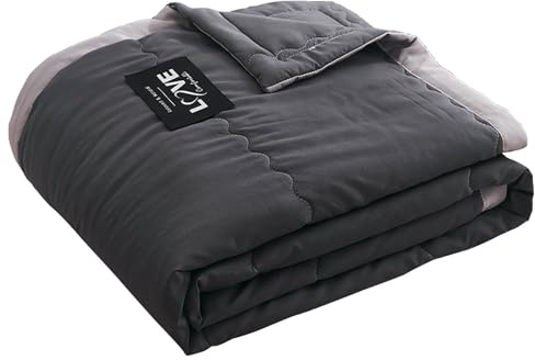 VgguDoe Kiihldecken zum Schlafen,Leichte Sommerdecke,kühldecke Bett,kühldecke Sommer für Zuhause und Reise,Cooling,Dünne,Decke mit Frischegefühl für Besseren Schlaf (grau, 100 * 140)