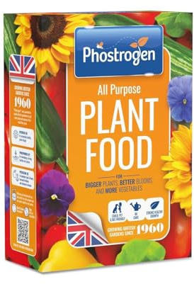 HOCHSTE® All Purpose Plant Food Fertiliser, Soluble Feed for Flowers, Lawns, Fruits & Vegetables, Supports Root Strength, Growth & Colour Use with Measuring Scoop, (80 cans, 800g)