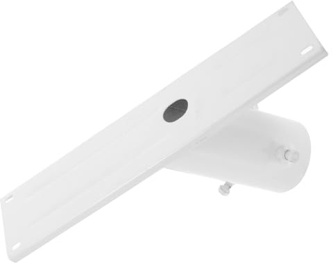 Gatuida Kit de Soportes para Paneles Solares Fácil de Operar y Reemplazar de Hierro Blanco para Montaje en Postes de Luz Solar en Patio y Jardín