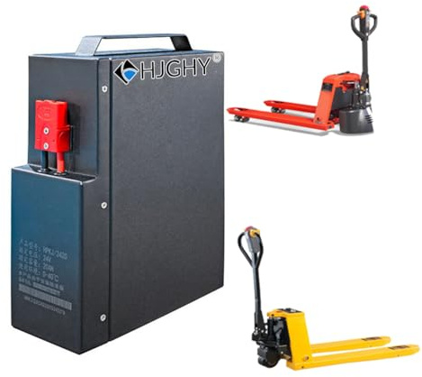 HJGHY Batterie 24 V 20 Ah pour transpalette électrique, Batterie Lithium-Fer-Phosphate 24 Volts pour Chariot élévateur électrique 0-500 W (Chargement et déchargement).